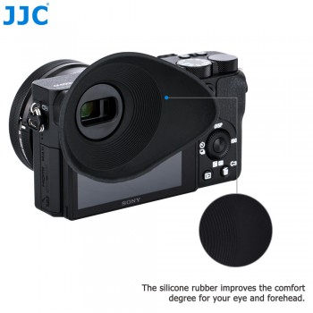 JJC Rubber Camera Eyecup Viewfinder Protector Eye Cup Soft Silicone Eyepiece For Sony A6500 Replaces Sony FDA-EP17