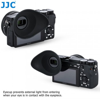 JJC Rubber Camera Eyecup Viewfinder Protector Eye Cup Soft Silicone Eyepiece For Sony A6500 Replaces Sony FDA-EP17