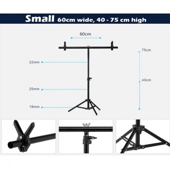 60cm/80cm/200cm Background Photography Backdrop Support big PVC Background Aluminum Tripod Stand Holder With Cross Bar Clip