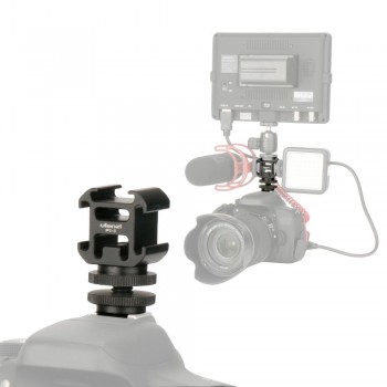 Ulanzi 3 Cold Shoe On-Camera Mount Adapter Extend Port for Pentax Canon Nikon DSLR for Camera Microphone Monitor LED Video Light