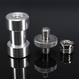6-in-1 1/4 3/8 Metal Monopod Tripod Mount Screw Convert Adapter Flash Light Stand Spigot Bracket Holder Camera