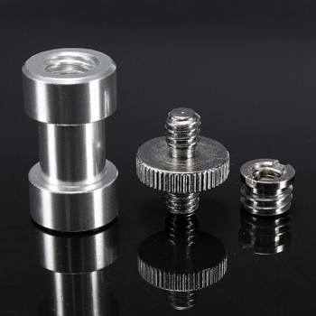6-in-1 1/4 3/8 Metal Monopod Tripod Mount Screw Convert Adapter Flash Light Stand Spigot Bracket Holder Camera