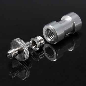 6-in-1 1/4 3/8 Metal Monopod Tripod Mount Screw Convert Adapter Flash Light Stand Spigot Bracket Holder Camera