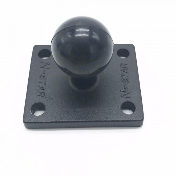 Aluminum Square Mounting Base w/ 1 inch ( 25mm ) Bubber ball compatible for ram mounts for gorpo camera, dslr, for garmin ..