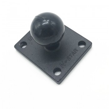Aluminum Square Mounting Base w/ 1 inch ( 25mm ) Bubber ball compatible for ram mounts for gorpo camera, dslr, for garmin ..