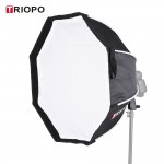 TRIOPO 65cm Foldable 8-Pole Octagon Softbox with Soft Cloth Handle for Godox Yongnuo Andoer On-camera Flash Light