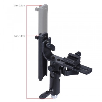 L-Bracket Speedlight Speedlite Flash  Mount with Bowens Mount Adapter Cold Shoe for Softbox Reflector Beauty Dish Umbrella Snoot