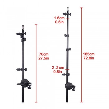 27-72/70-185cm  Reflector Arm Support Studio Photo Holder Bracket for Reflector Light stand Photo Bracket Grip Holder