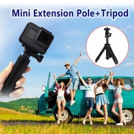 Mini Portable Tripods Shorty Handgrip Extension Pole Extendable Monopod Tripod Selfie Stick for iPhone for Gopro sports cameras