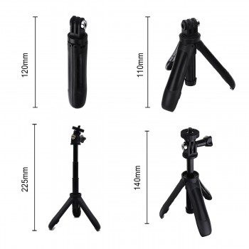Mini Portable Tripods Shorty Handgrip Extension Pole Extendable Monopod Tripod Selfie Stick for iPhone for Gopro sports cameras