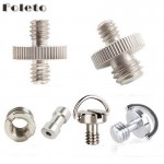 Foleto 1/4 to 3/8 Thread Screw Mount Adapter Tripod Plate Screw EB mount for Camera Flash Tripod Light Stand Male to Female