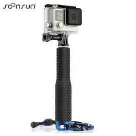 SOONSUN For GoPro Aluminum Extendable Pole Selfie Stick Waterproof Handheld Monopod for GoPro Hero 7 6 5 4 SJ4000 for Xiaomi Yi