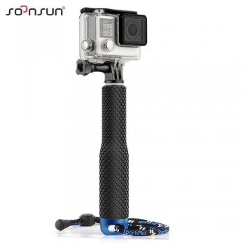 SOONSUN For GoPro Aluminum Extendable Pole Selfie Stick Waterproof Handheld Monopod for GoPro Hero 7 6 5 4 SJ4000 for Xiaomi Yi