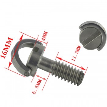 Centechia  21mm Captive 1/4 Inch Folding D-Ring Adapter Screw Cam Tripod Monopod Quick Release Plate for Camera Accessories