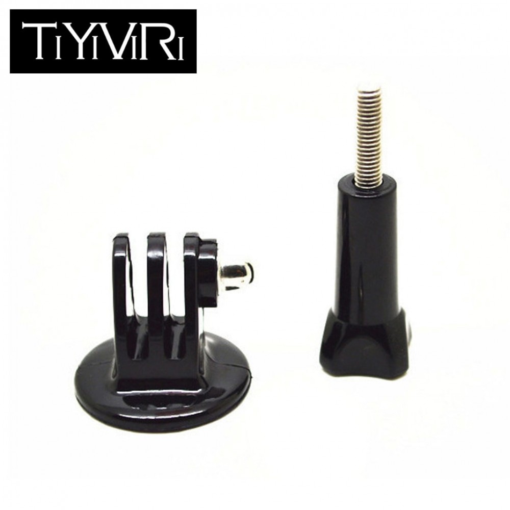 TiYiViRi  Black for Gopro Tripod Mount Monopod Adapter for Go pro Hero 6 5 Sjcam SJ4000 for Xiaomi Yi Action Camera Accessories