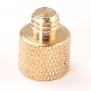 Foleto New 3/8 inch Female to 1/4 inch Male Tripod Thread Reducer Adapter Brass Copper For Camera tripod Diameter of screw 6mm