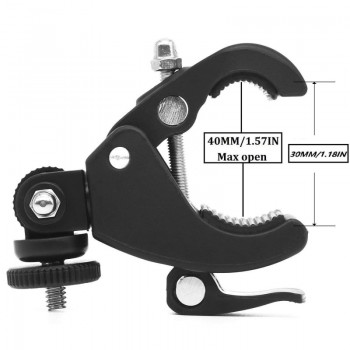 High Quality 1/4 Camera DV DSLR Bike Bicycle Handlebar Clamp Bracket Tripod Mount Screw Clip Tripods for Gopro Hero5/4/3+/3/2/1