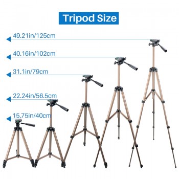 Ulanzi Lightweight Travel Tripod Kit 49inch High with Phone Tripod Mount Bluetooth Remote Control for iPhone Smartphone Camera