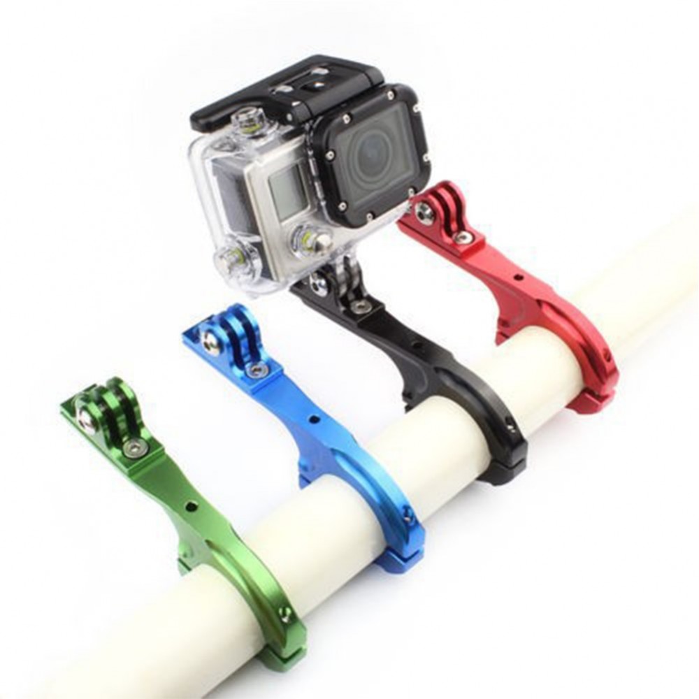 For Gopro 2/3/3+/4 Aluminum Bike Handlebar Mount Bike Motorcycle Handlebar Mount Holder Roll Bar Mount Tube Clamp Black