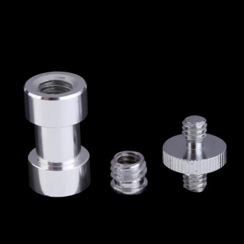 3 in 1 1/4 3/8 5/8 inch Tripod Screw to Flash Mount Holder Camera Adapter Light Umbrella Holder to Tripod Screw Adaptor