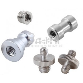 5in1 tripod head monopod flash light stand adapter metal screw kit 1/4 3/8 male female photographic studio accessories