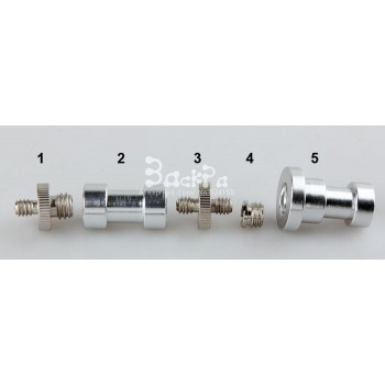 5in1 tripod head monopod flash light stand adapter metal screw kit 1/4 3/8 male female photographic studio accessories