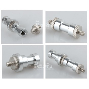 5in1 tripod head monopod flash light stand adapter metal screw kit 1/4 3/8 male female photographic studio accessories
