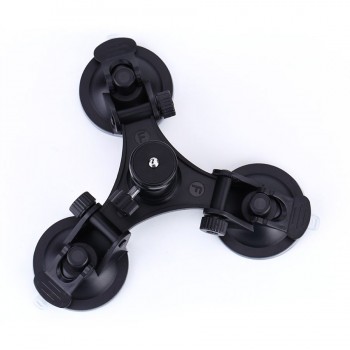 Suction Cup Mount Holder +Ball head Camera Accessories Tripods Triple Low Angle  for Car Glass for Gopro 1 2 3+ 4 for Xiaomi Yi