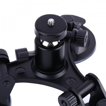 Suction Cup Mount Holder +Ball head Camera Accessories Tripods Triple Low Angle  for Car Glass for Gopro 1 2 3+ 4 for Xiaomi Yi