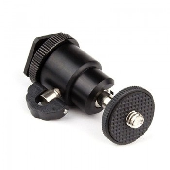 Hot Shoe Ball Head Tripod Head for DSLR Cam + Phone Clip Clamp for iPhone 8 7 6plus Samsung 360 Degree Rotated Selfie Monopod