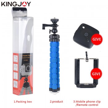 Kingjoy KT-600S Mini Tripod Octopus Para Movil Flexible Mobile Tripe Celular Holder For Gopro Phone Camera Smartphone Stand