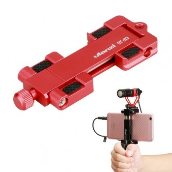 Ulanzi ST-03 Phone Tripod Mount Clamp Smartphone Holder Adapter with Cold Shoe for iPhone X 7 Sumsung Xiaomi BY-MM1 Led Light