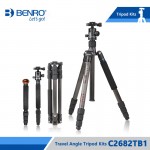 Benro C2682TB1 Tripod Carbon Fiber Tripods Monopod For Camera With B1 Ball Head Carrying Bag Max Loading 12kg DHL Free Shipping