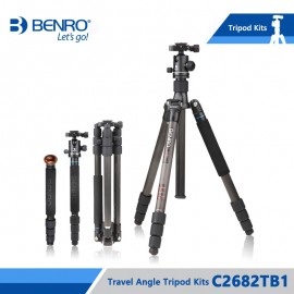 Benro C2682TB1 Tripod Carbon Fiber Tripods Monopod For Camera With B1 Ball Head Carrying Bag Max Loading 12kg DHL Free Shipping