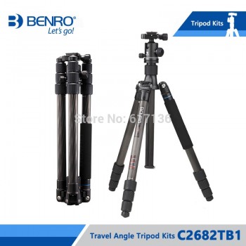 Benro C2682TB1 Tripod Carbon Fiber Tripods Monopod For Camera With B1 Ball Head Carrying Bag Max Loading 12kg DHL Free Shipping