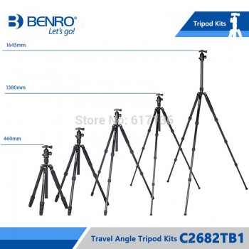 Benro C2682TB1 Tripod Carbon Fiber Tripods Monopod For Camera With B1 Ball Head Carrying Bag Max Loading 12kg DHL Free Shipping