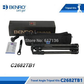 Benro C2682TB1 Tripod Carbon Fiber Tripods Monopod For Camera With B1 Ball Head Carrying Bag Max Loading 12kg DHL Free Shipping