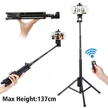 Ulanzi 54 inch 3 in 1 Yunteng Selfie Stick Tripod Stand Super Lightweight Mini Bluetooth Remote Monopod For Iphone7 6 Samsung