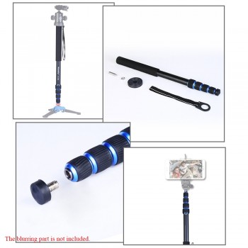 Manbily Telescopic Adjustable Portable Aluminium Alloy Photography DSLR Camera Camcorder Monopod Unipod Pole Walking Stick