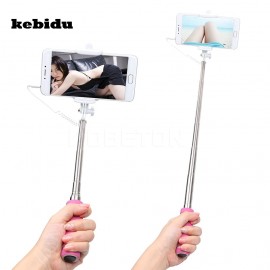 kebidu Portable 10cm to 40cm Extendable Selfie Pole Mobile Phones Monopod Stick Tripod for iOS Android System without Bluetooth
