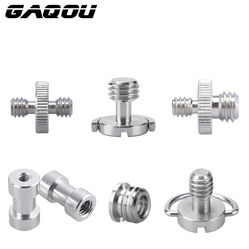 GAQOU 1/4 3/8 Male Female Thread Screw Mount Adapter Tripod Plate Screw EB Mount for Camera Flash Tripod Light Stand Metal