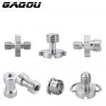 GAQOU 1/4 3/8 Male Female Thread Screw Mount Adapter Tripod Plate Screw EB Mount for Camera Flash Tripod Light Stand Metal