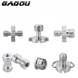 GAQOU 1/4 3/8 Male Female Thread Screw Mount Adapter Tripod Plate Screw EB Mount for Camera Flash Tripod Light Stand Metal