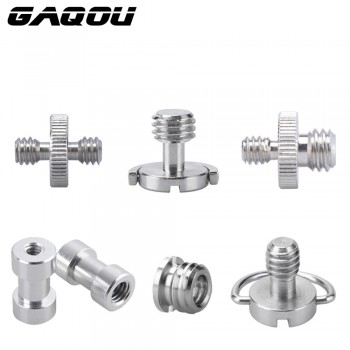 GAQOU 1/4 3/8 Male Female Thread Screw Mount Adapter Tripod Plate Screw EB Mount for Camera Flash Tripod Light Stand Metal