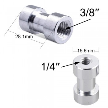 GAQOU 1/4 3/8 Male Female Thread Screw Mount Adapter Tripod Plate Screw EB Mount for Camera Flash Tripod Light Stand Metal