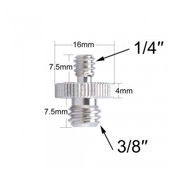 GAQOU 1/4 3/8 Male Female Thread Screw Mount Adapter Tripod Plate Screw EB Mount for Camera Flash Tripod Light Stand Metal