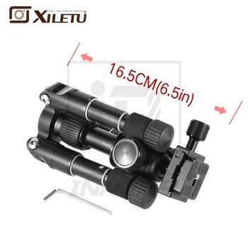 Xiletu FM5-MINI Multifunctional Tabletop Tripod Desktop Aluminum Portable Compact Bracket Ball Head Clip For Camera Cellphone