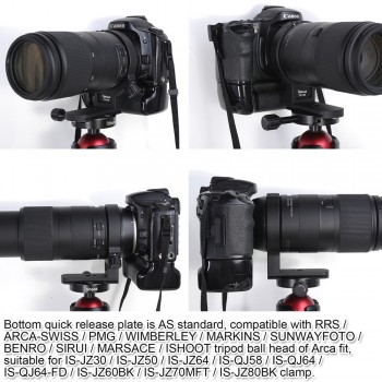 Lens Collar Support Tripod Mount Ring for Tamron 100-400mm f/4.5-6.3 Di VC USD(A035) Bottom is ARCA Fit Quick Release Plate