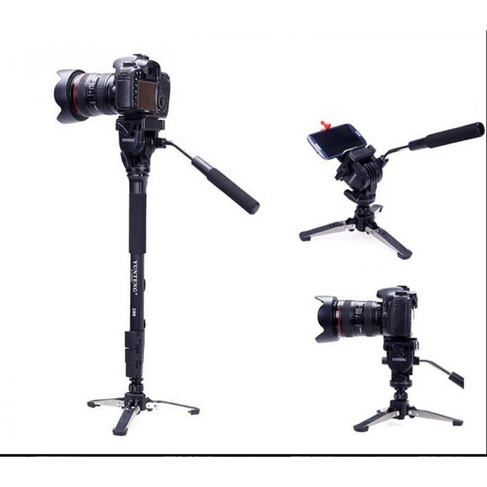 Yunteng 288 Monopod Unipod Holder Professional Photography tripod Phone clip camera