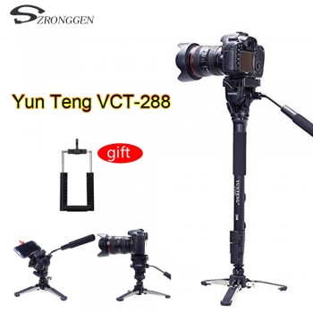 Camera Tripod Yunteng 288 VCT-288 Monopod 360 Degree Rotating Telescoping 1/43/8Screw For Sony Canon Nikon DSLR Universal